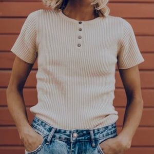 Ribbed Tan Top